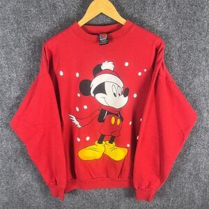 Vintage 90s Mickey Unlimited Jerry Leigh Christmas Sweatshirt - Mens XL